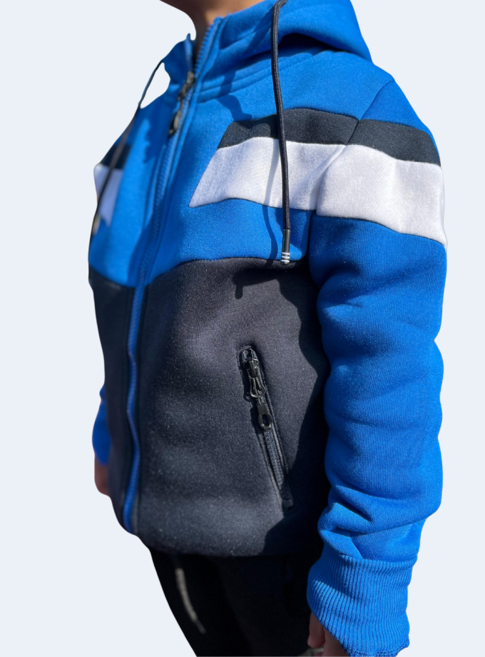 Campera deportiva de niño combinada