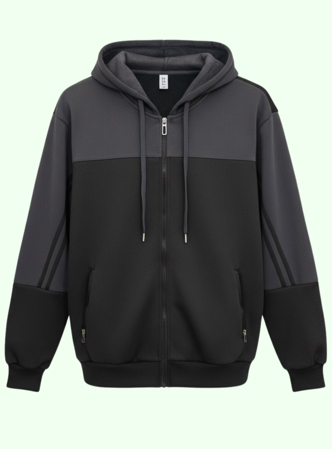 Campera combinada con rayas en el brazo