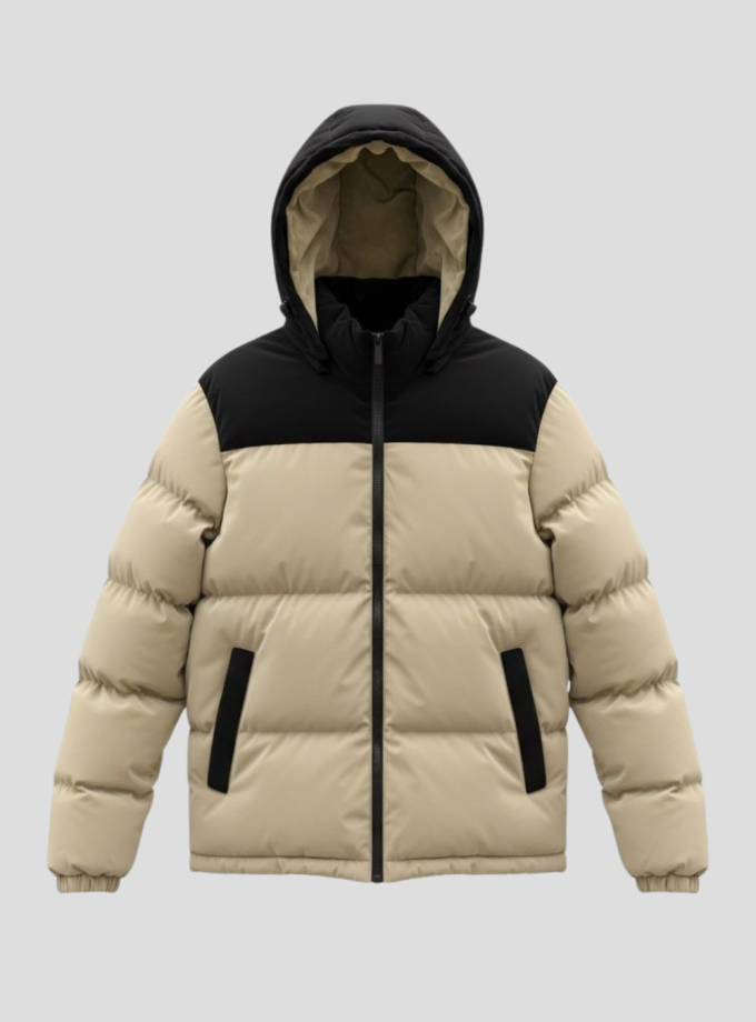 Campera Puffer combinada premium