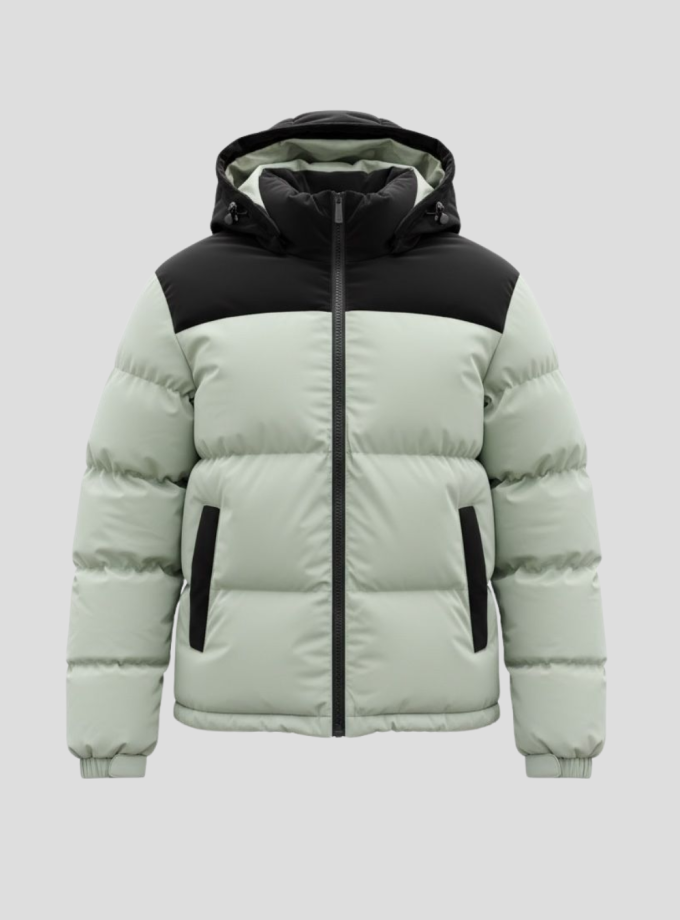 Campera Puffer combinada premium