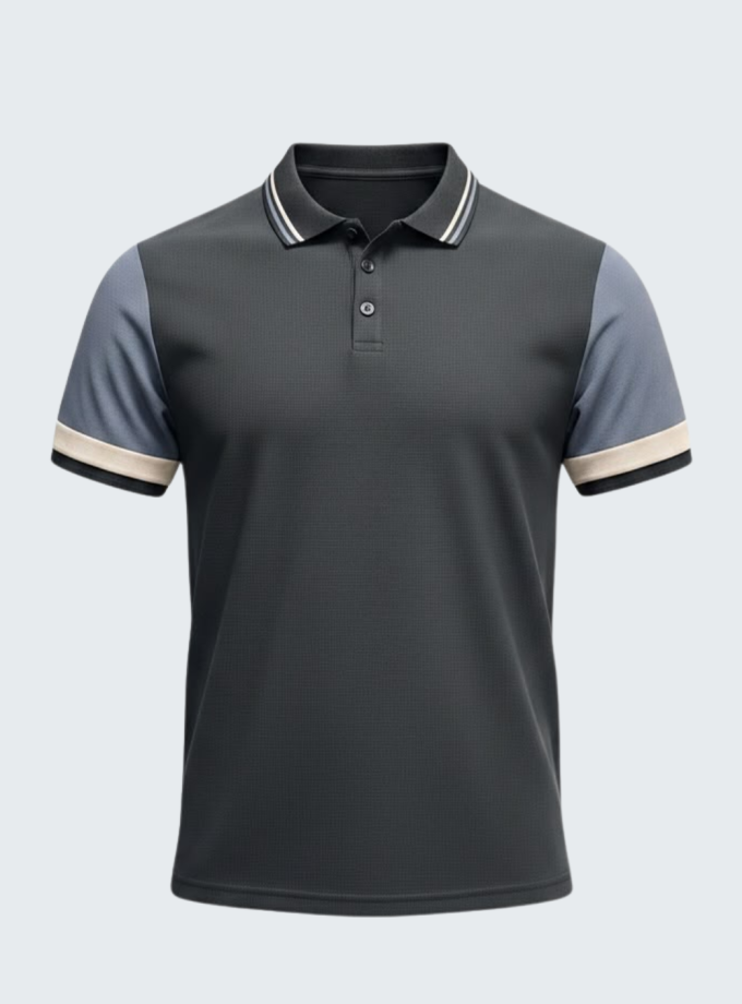 Remera polo combinada